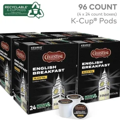 Celestial Seasonings Breakfast Blend Black Tea, Keurig® K-Cup® Pods, 96/Carton (14731)