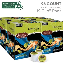 Celestial Seasonings Decaf Green Tea, Keurig K-Cup Pod, 24 Pods/Pack, 4 Packs/Carton (14737CT)