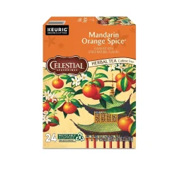 Celestial Seasonings Mandarin Orange Spice Tea, Keurig® K-Cup® Pods, 96/Carton (14735)