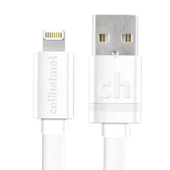 cellhelmet 4.8-Amp 3-Port USB Car Charger with USB-A to Lightning Flat Cable, 3 Feet (CAR-4.8/3-B+F-LIGHT-3-W)