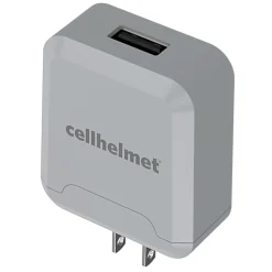 cellhelmet 2.1-Amp Single-USB Wall Charger with USB-A to USB-C Round Cable, 3 Feet (WALL-2.1/1+R-USB-C-3-G)