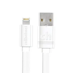 2.4-Amp Single-USB Car Charger with USB-A to Lightning Flat Cable, 3 Feet (CAR-2.4/1+F-LIGHT-3-W)<cellhelmet