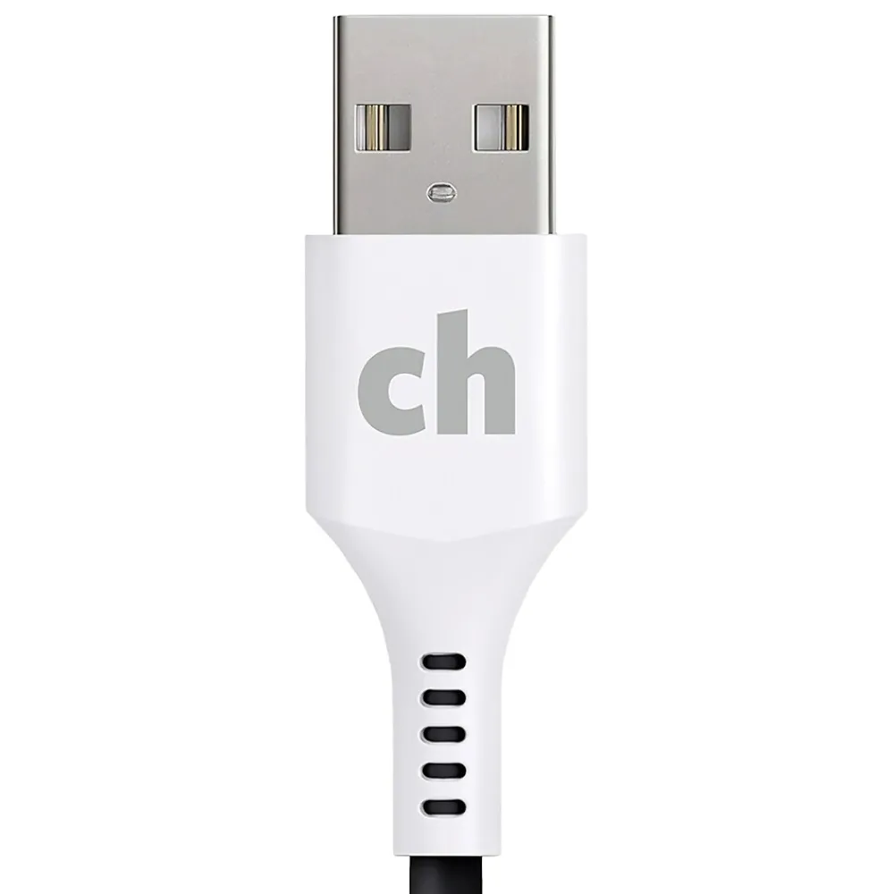 Charge and Sync USB-C to USB-A Round Cable, 3' (CABLE-C-A-3-R-G)<cellhelmet Outlet