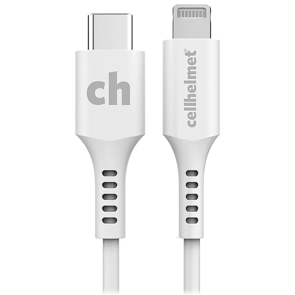 Charge and Sync USB-C to Lightning Round Cable, 1' (CABLE-R-LIGHT-TYPE-C-1)<cellhelmet New