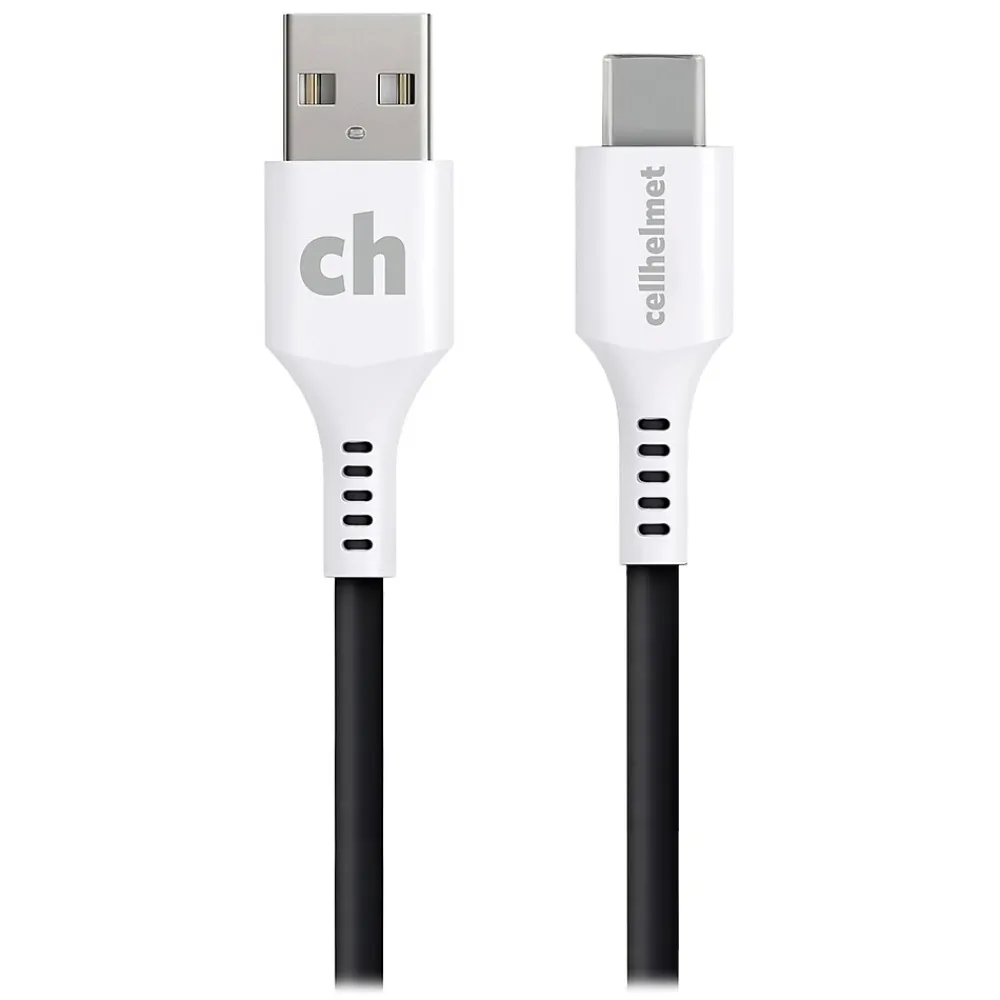 Charge and Sync USB-C to USB-A Round Cable, 1' (CABLE-C-A-1-R-G)<cellhelmet Clearance