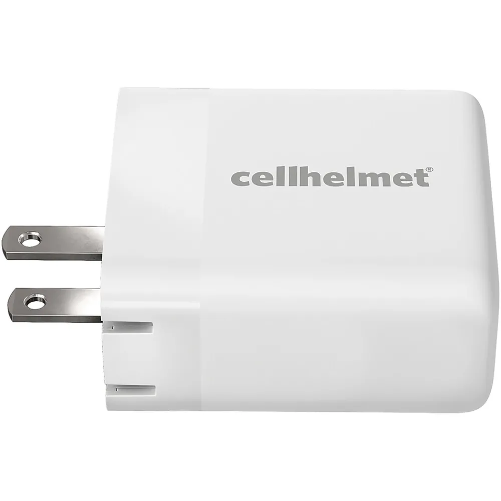 Dual Wall Black Charger with 2 USB-C Ports, 20-Watt, White (WALL-PD-20W-C-C)<cellhelmet Sale