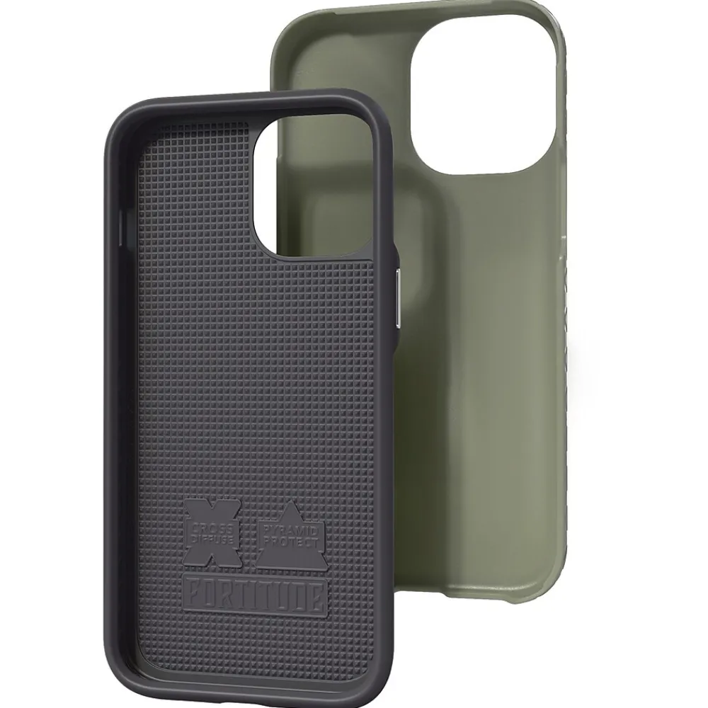 cellhelmet Fortitude Rugged Case for iPhone 12/12 Pro, Shock Absorbing, Olive Drab Green (CHELCFORTI61OD)