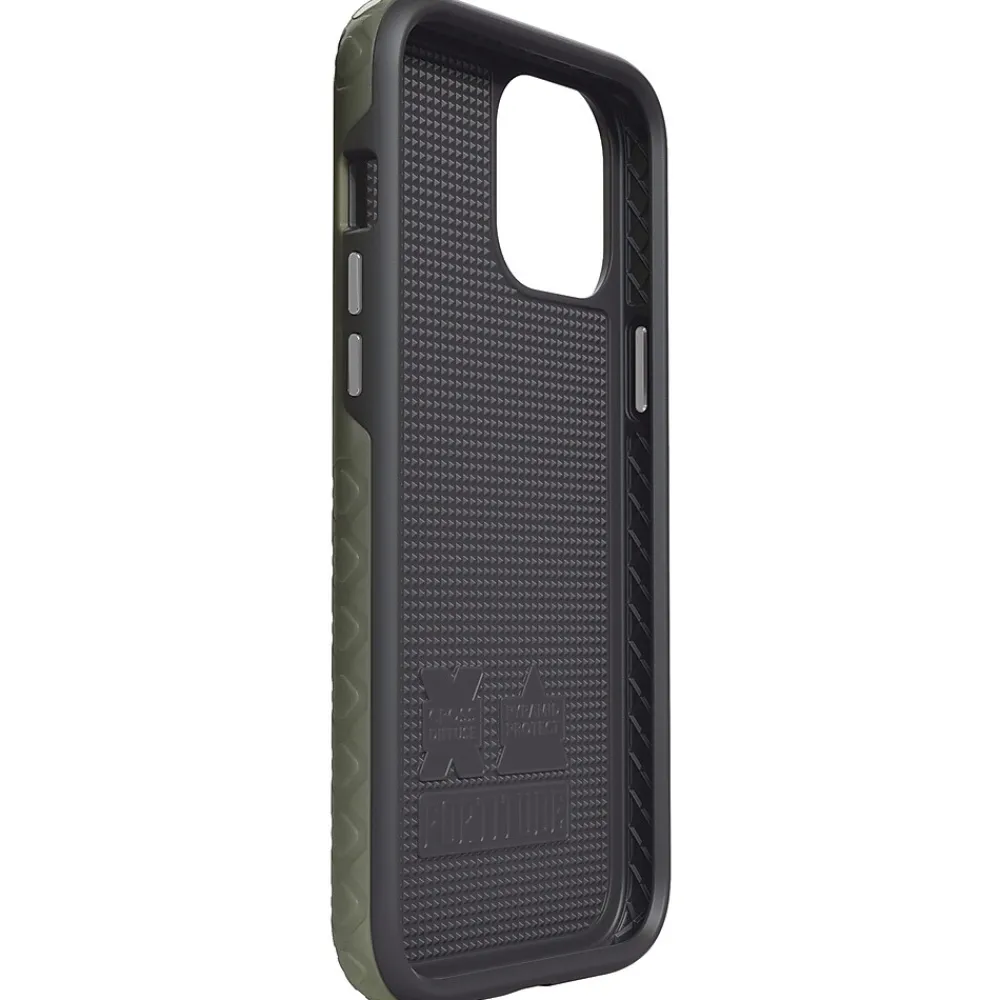 cellhelmet Fortitude Rugged Case for iPhone 12/12 Pro, Shock Absorbing, Olive Drab Green (CHELCFORTI61OD)