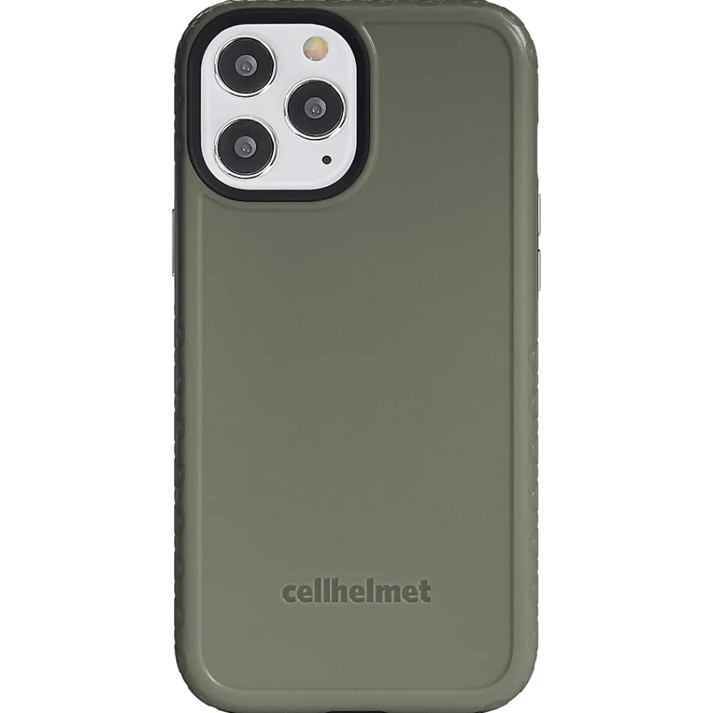 cellhelmet Fortitude Rugged Case for iPhone 12/12 Pro, Shock Absorbing, Olive Drab Green (CHELCFORTI61OD)