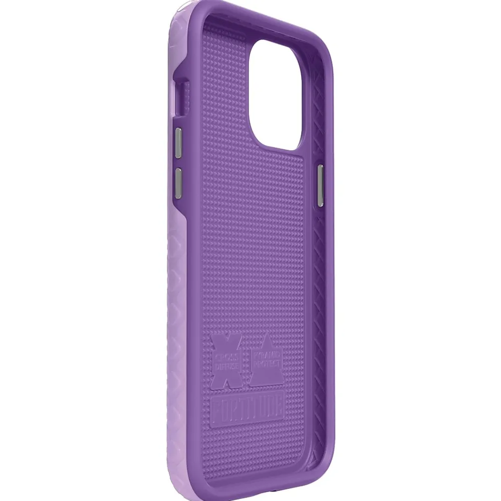 cellhelmet Fortitude Rugged Case for iPhone 12/12 Pro, Shock Absorbing, Purple (CHELCFORTI61LB)