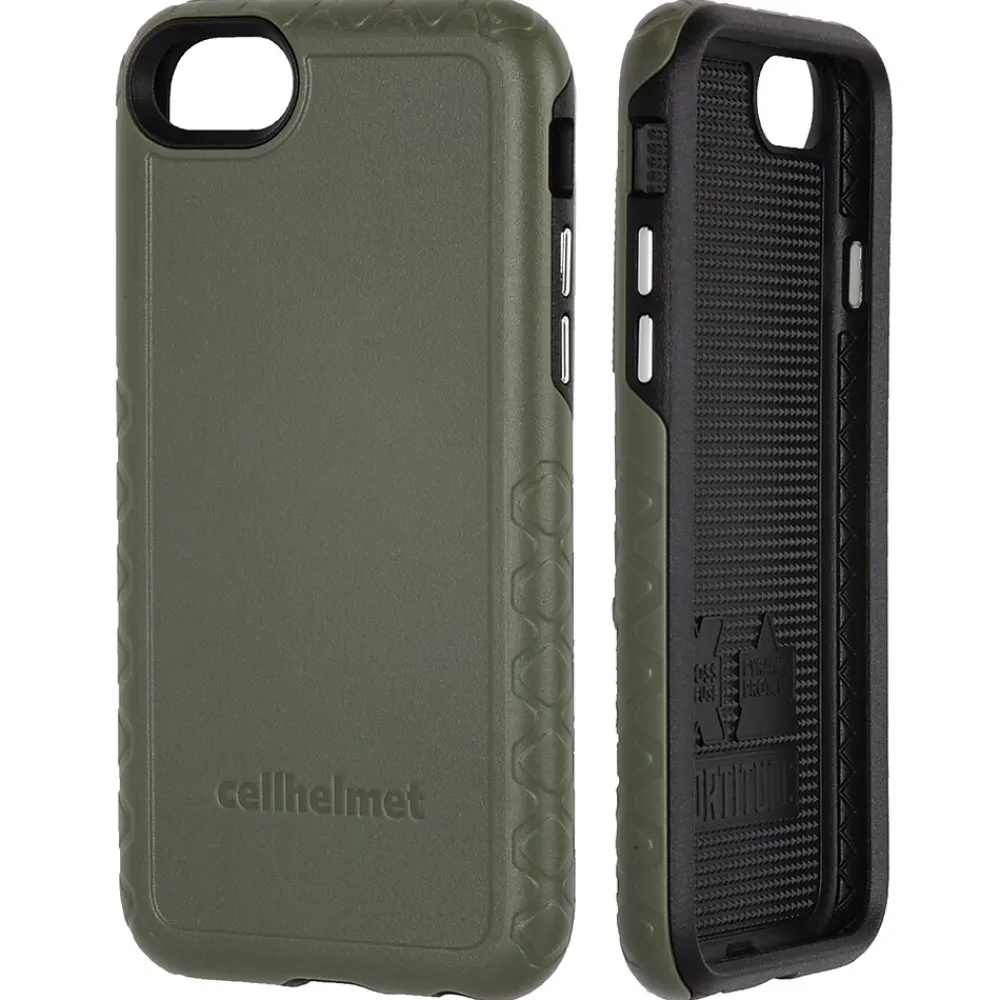 cellhelmet Fortitude Rugged Case for iPhone 6/6S/7/8, Shock Absorbing, Olive Drab Green (CHELCHPCFOI8OD)