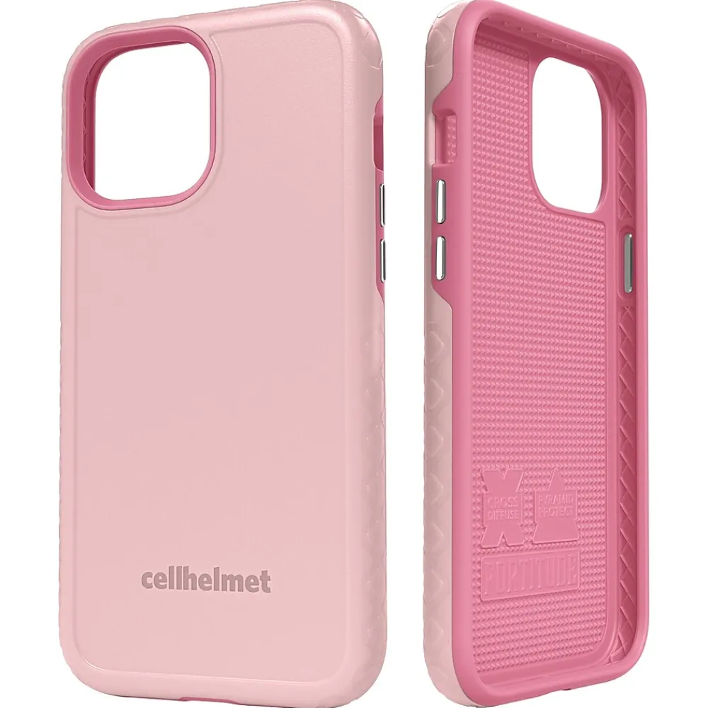 cellhelmet Fortitude Rugged Case for iPhone 12 Pro Max, Shock Absorbing, Pink (CHELCFORTI67PM)