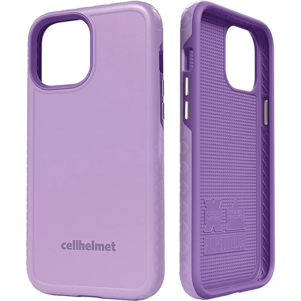 cellhelmet Fortitude Rugged Case for iPhone 12 Pro Max, Shock Absorbing, Purple (CHELCFORTI67LB)
