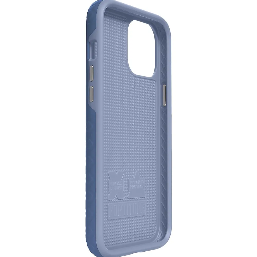 cellhelmet Fortitude Rugged Case for iPhone 12/12 Pro, Shock Absorbing, Blue (CHELCFORTI61SB)