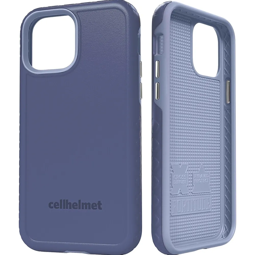 cellhelmet Fortitude Rugged Case for iPhone 12/12 Pro, Shock Absorbing, Blue (CHELCFORTI61SB)