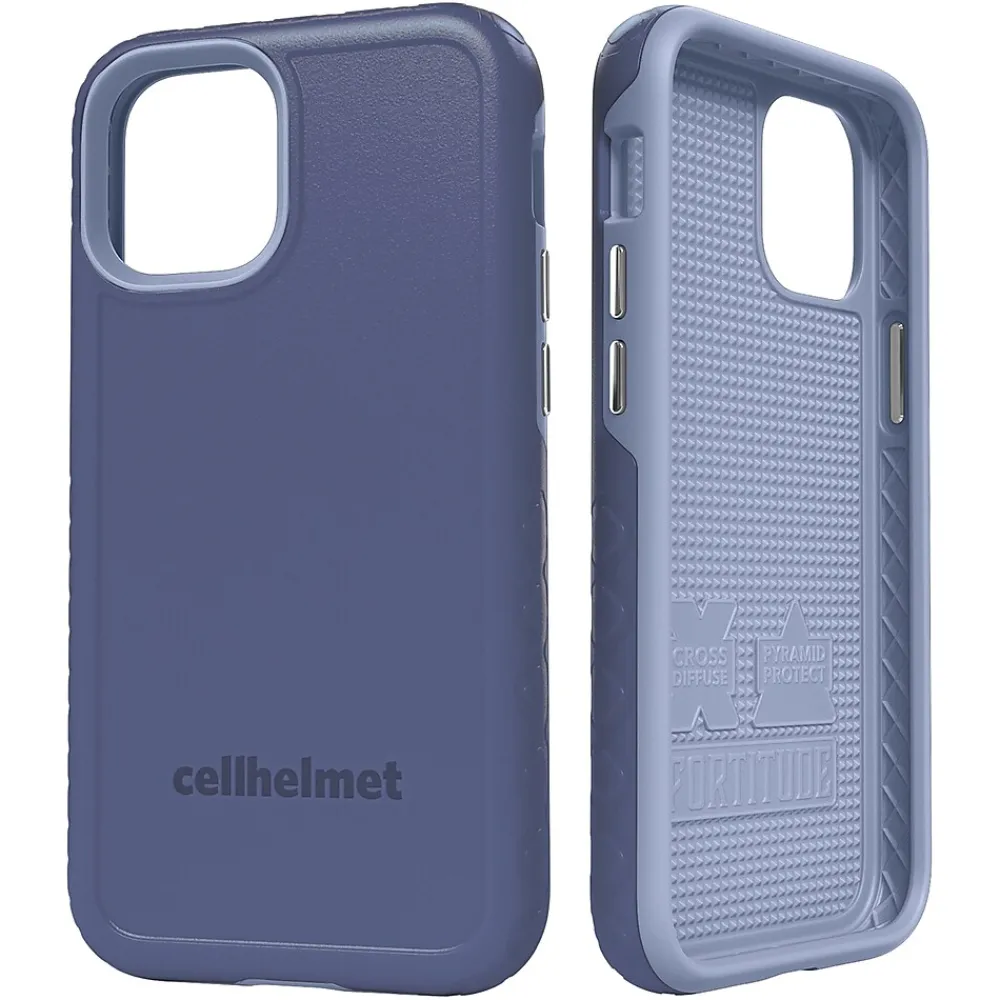 cellhelmet Fortitude Rugged Case for iPhone 12 mini, Shock Absorbing, Blue (CHELCFORTI54SB)