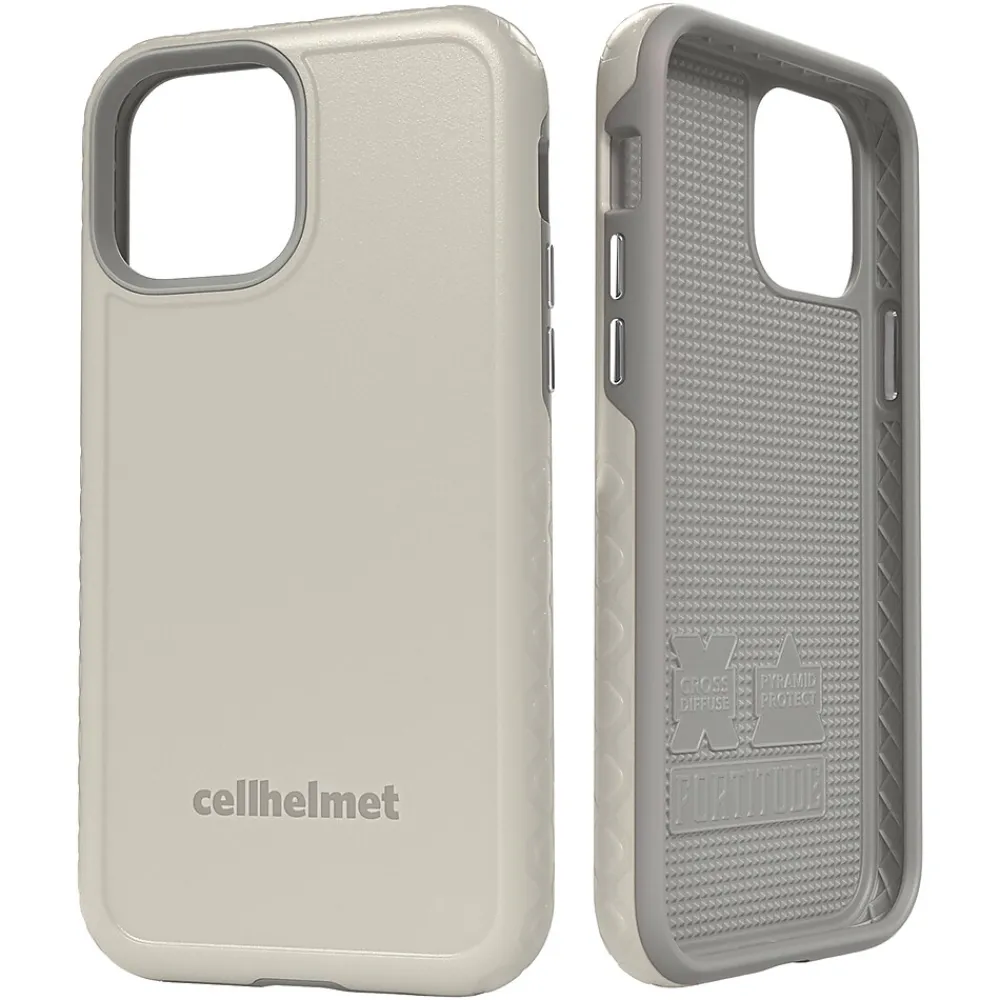 cellhelmet Fortitude Rugged Case for iPhone 12/12 Pro, Shock Absorbing, Gray (CHELCFORTI61GY)