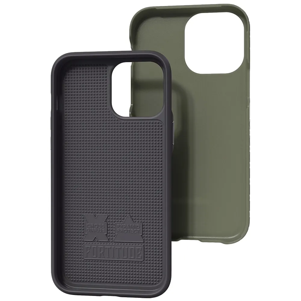 cellhelmet Fortitude Series Phone Case for iPhone 13 Pro Max, Olive Drab Green (C-Fort-i6.7-2021-ODB)