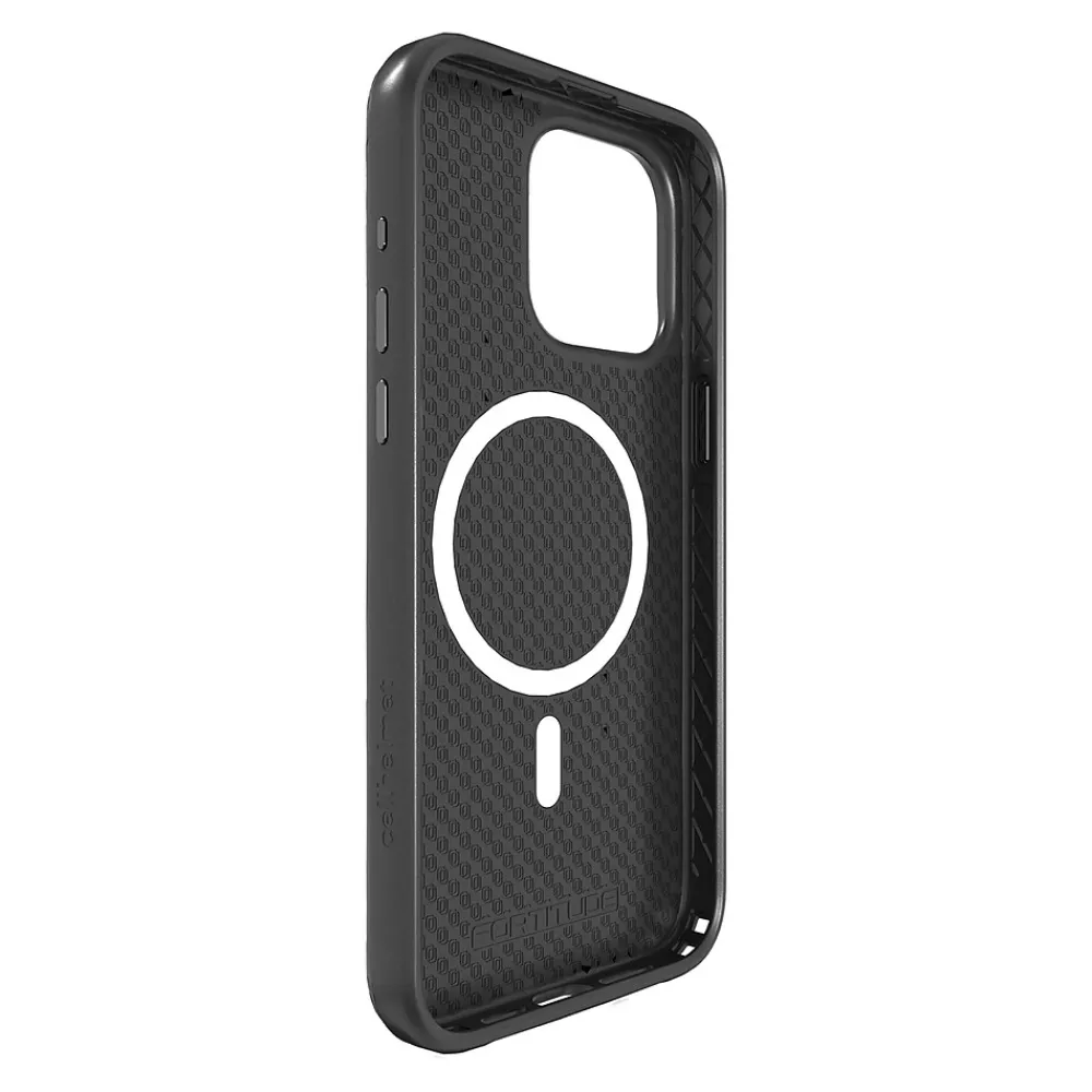 cellhelmet Fortitude Series MagSafe Phone Case for iPhone 15 Pro Max (6.7"), Onyx Black (C-FORT-i15-6.7PROMAX-OB)