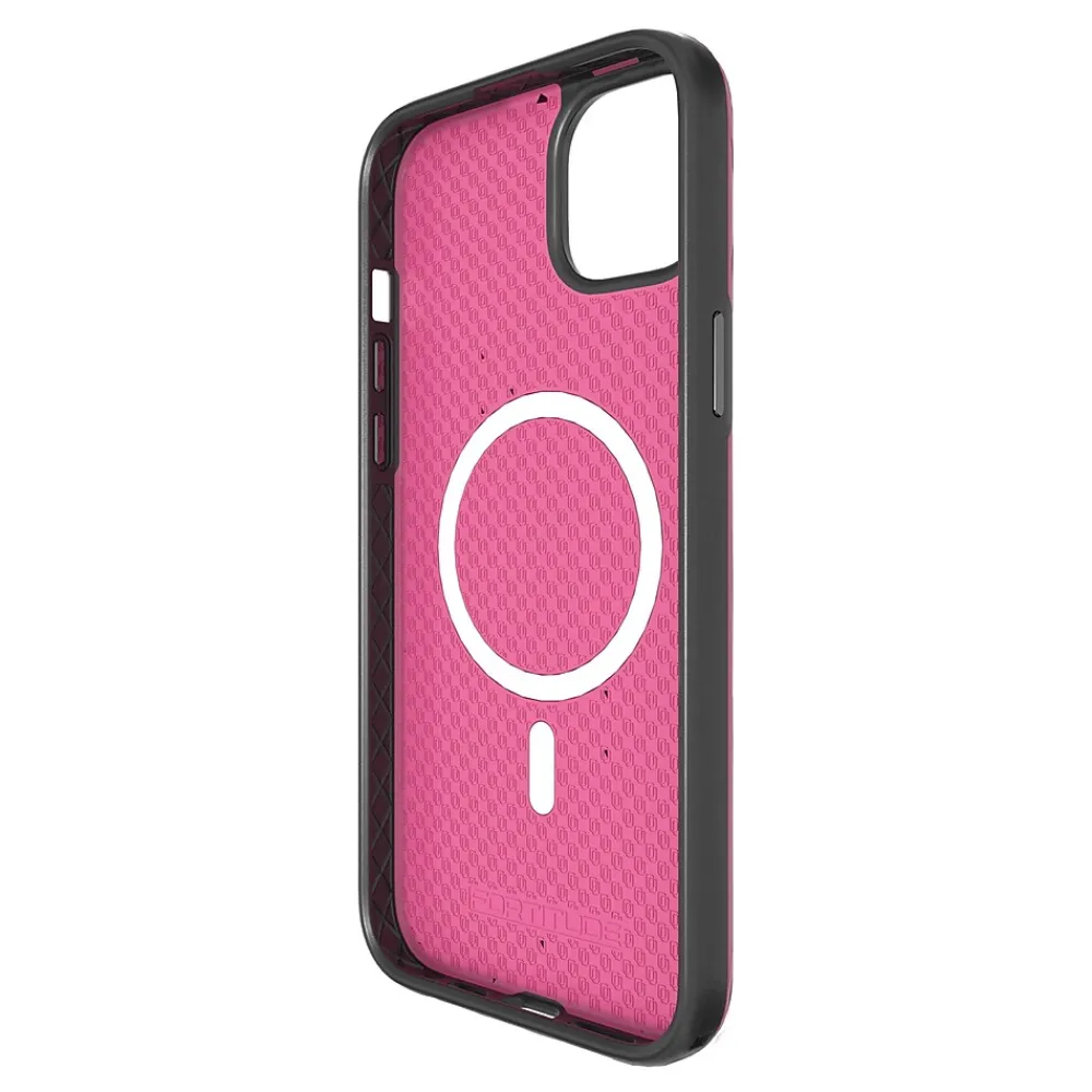 cellhelmet Fortitude Series MagSafe Phone Case for iPhone 15 Plus (6.7"), Vivid Magenta (C-FORT-i15-6.7PLUS-MAG)