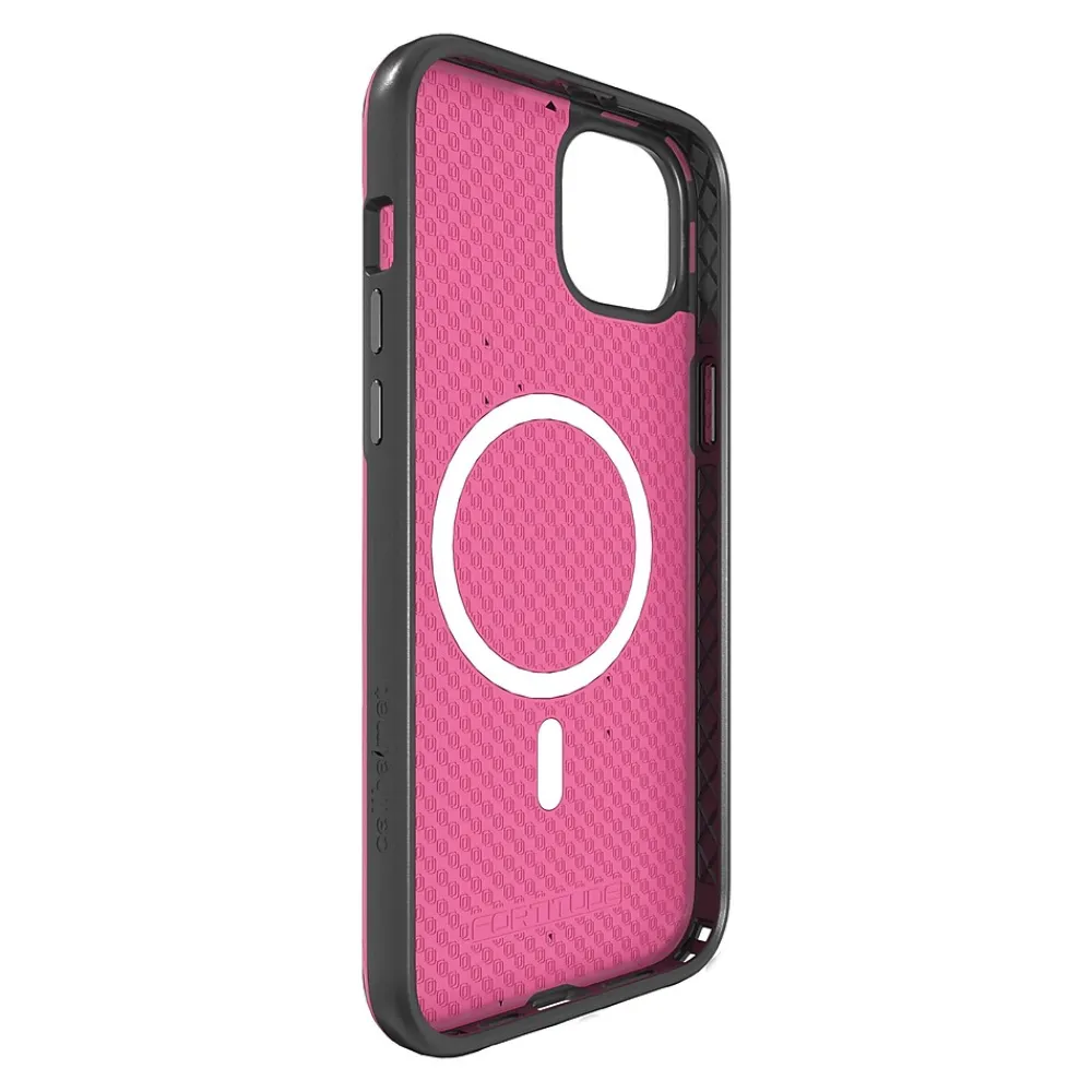 cellhelmet Fortitude Series MagSafe Phone Case for iPhone 15 Plus (6.7"), Vivid Magenta (C-FORT-i15-6.7PLUS-MAG)