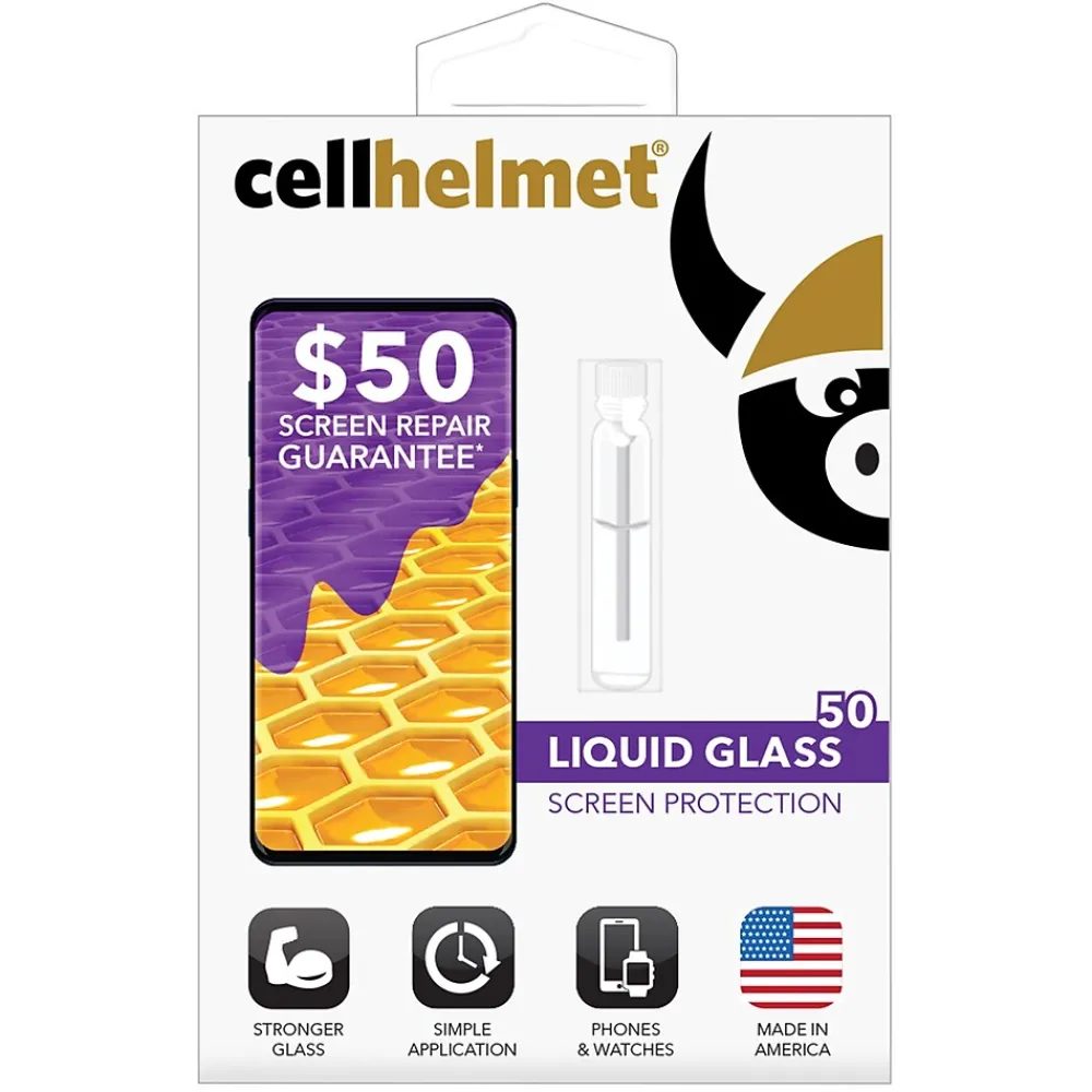 Liquid Glass Screen Protector for Phones and Watches with Glass Screens ($50 Screen Repair Coverage) (LSP-PHONE-50)<cellhelmet New