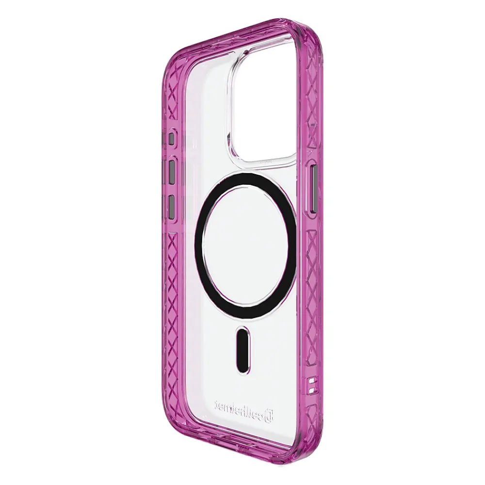 cellhelmet Magnitude Series MagSafe Phone Case for iPhone 15 Pro (6.1"), Vivid Magenta (C-MAG-i15-6.1PRO-MAG)