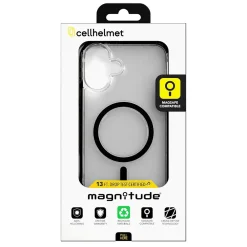 cellhelmet Magnitude Series MagSafe Phone Case for iPhone 16 Plus, Shock Absorbing, Onyx Black (CM-105-BLK)