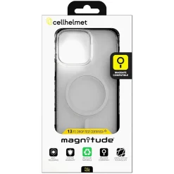 cellhelmet Magnitude Series MagSafe Phone Case for iPhone 16 Pro Max, Shock Absorbing, Crystal Clear (CM-107-CC)