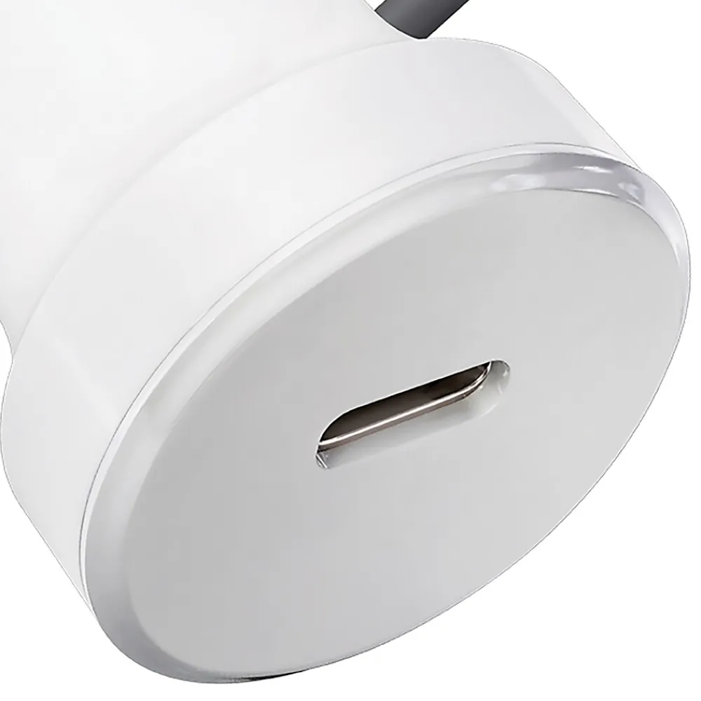 Single-USB Power Delivery Car Charger with USB-C to USB-C Round Cable, 3 ft., 25-Watt, White (CAR-PD-25W+R-C)<cellhelmet Outlet