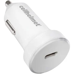 Single-USB-C Power Delivery Car Charger, 25-Watt, White (CAR-PD-25W-W)<cellhelmet Outlet