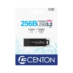 Online Centon DataStick Pro 256GB USB 3.2 Type-A Flash Drive, Black (C1-U3P6-256G)