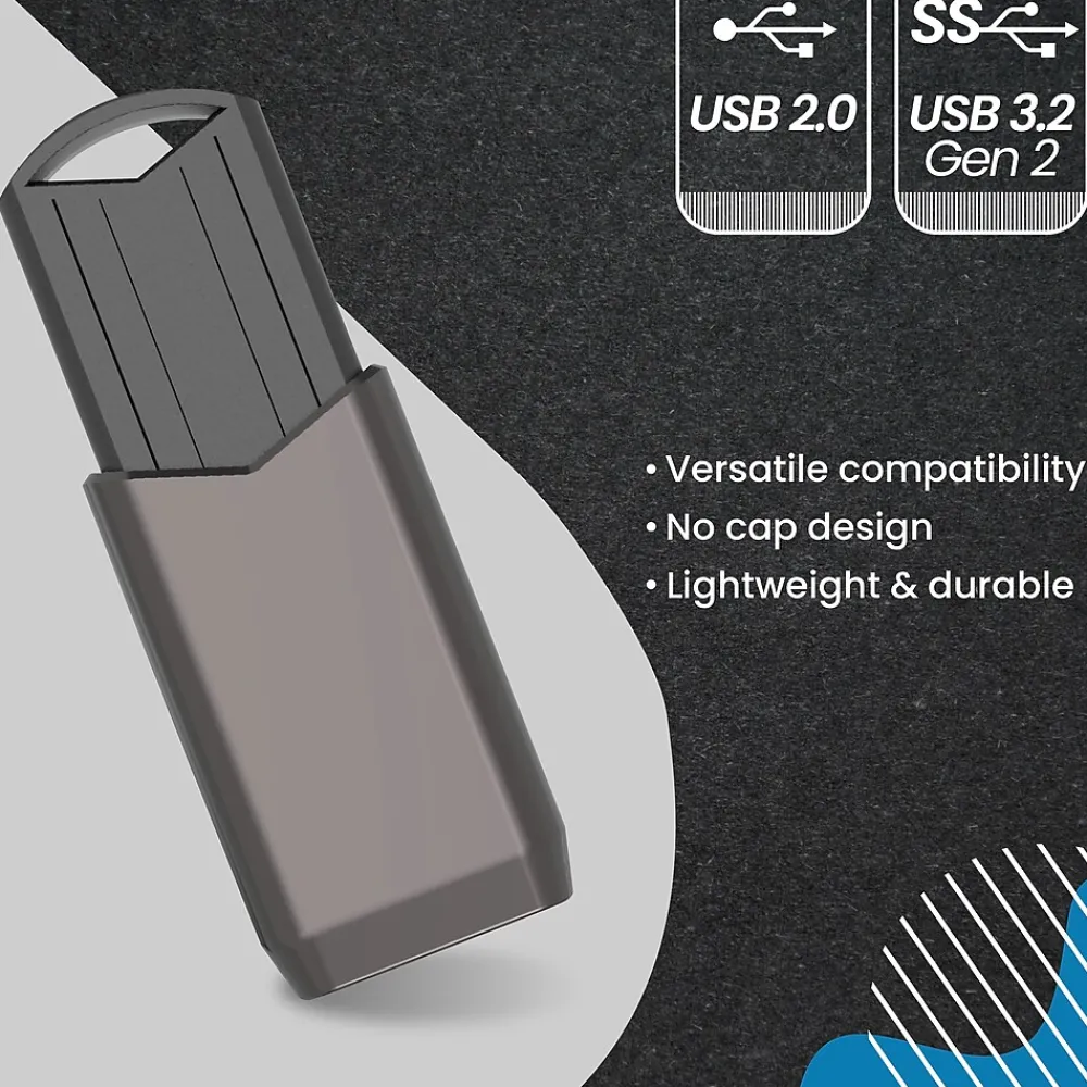 Best Centon DataStick PUSH 512GB USB 3.2 Gen 2 Flash Drive, Graphite (S1-U3.2J2-512G)