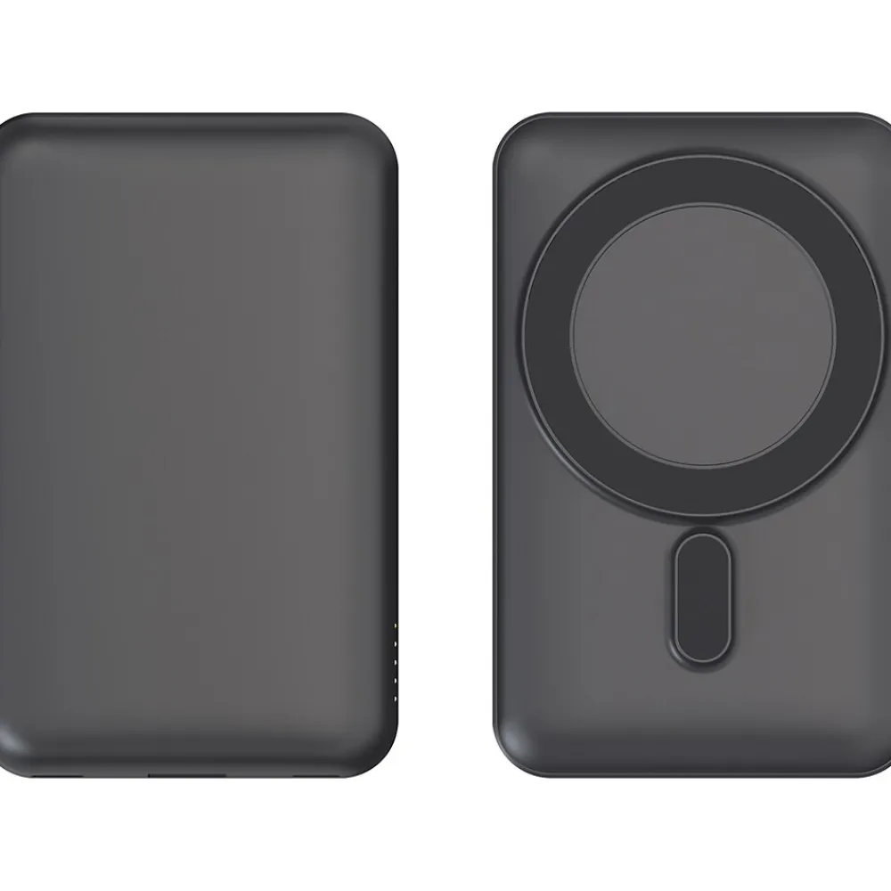 Magnetic Wireless USB-A/USB-C Charger, Black (OB-MSPB2)<Centon