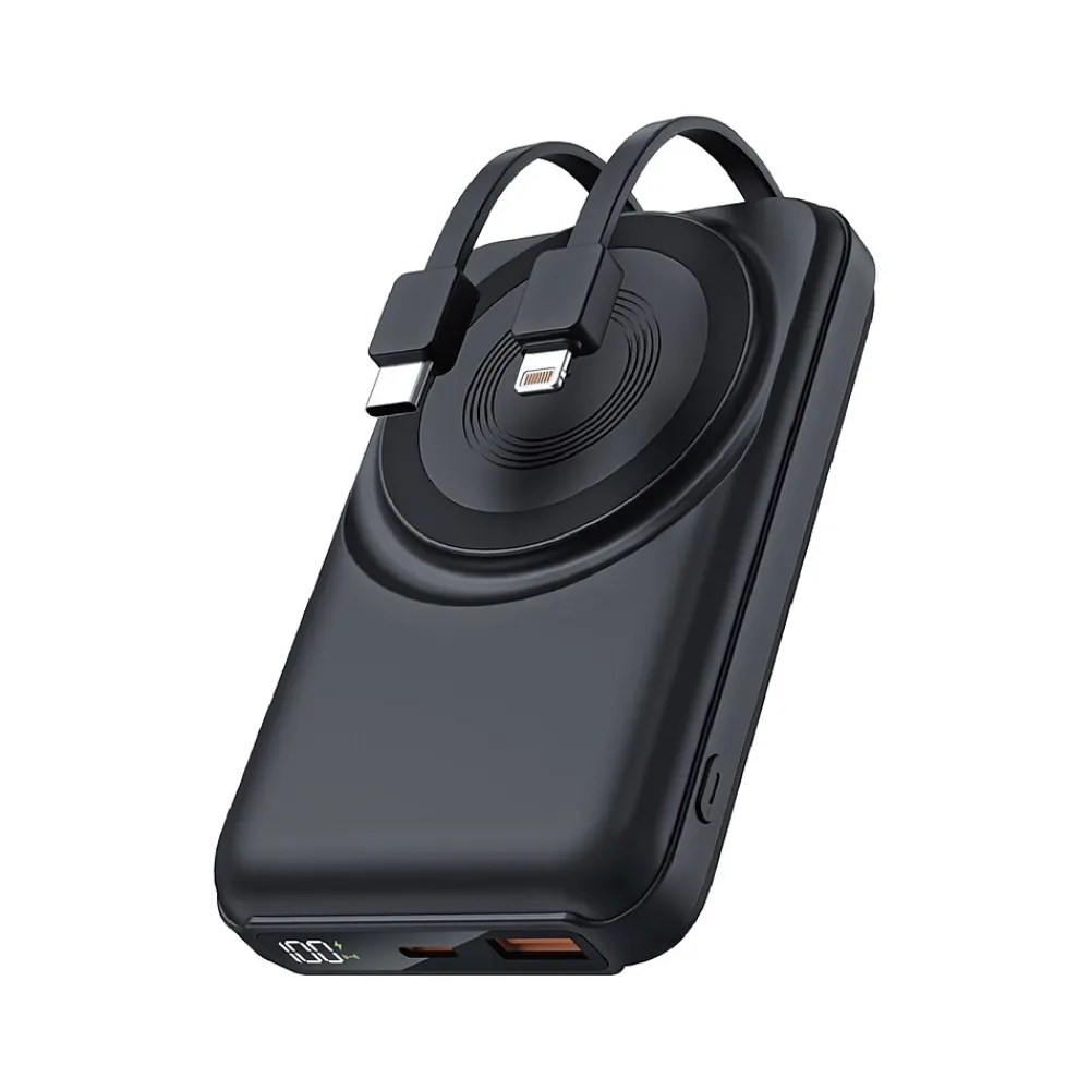 Magnetic Wireless USB Type-C Power Bank, Black (OB-MSPBC2)<Centon Best
