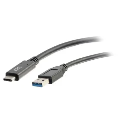 C2G Cables to Go C2G 6' USB A to C Cable, Black (28832)