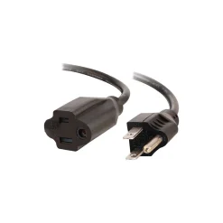 C2G Cables to Go C2G 6ft 18 AWG Outlet Saver Power Extension Cord (NEMA 5-15P to NEMA 5-15R) Power Extension Cable 6 Ft