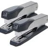 Staplers|Charles Leonard High Capacity Executive Stapler, 50 Sheet Capacity, Gray/Black, Pack of 2 (CHL82415-2)