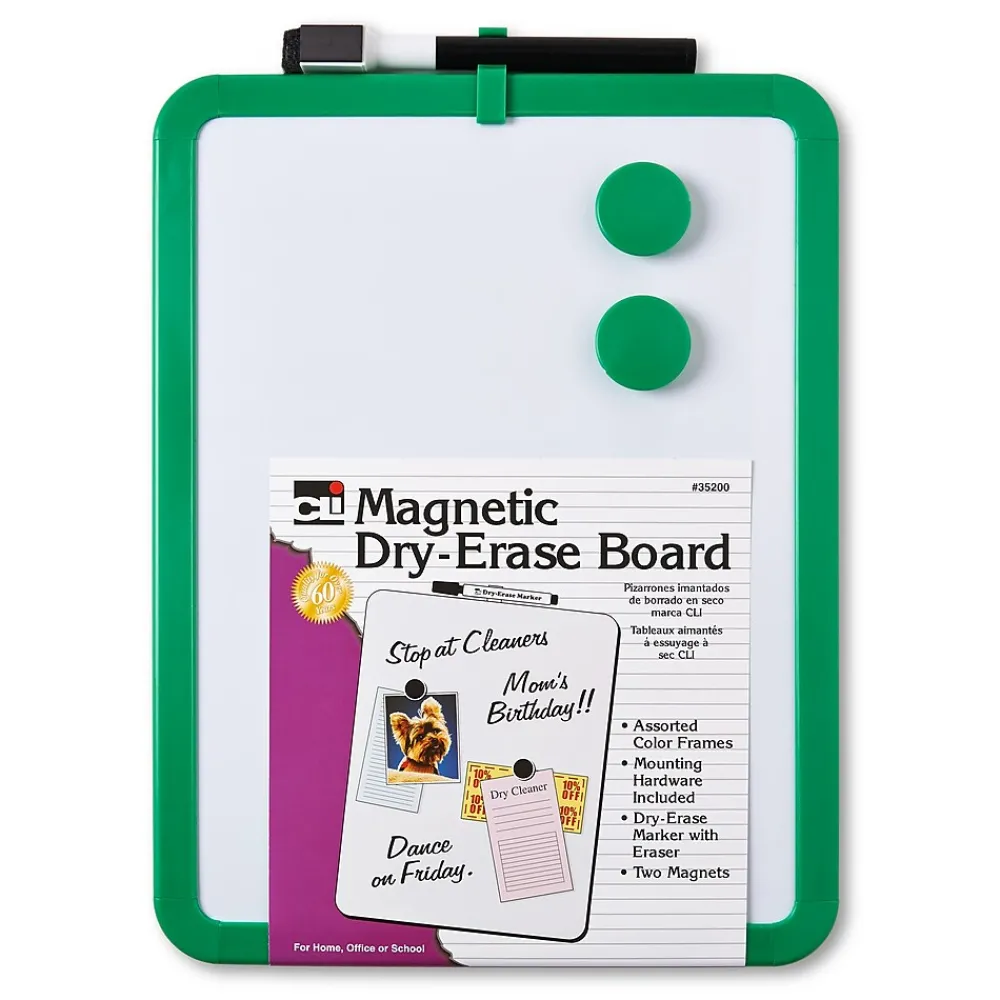 Dry Erase*CLN Charles Leonard Magnetic Dry Erase Board, 8 1/2" x 11", 4/Pk