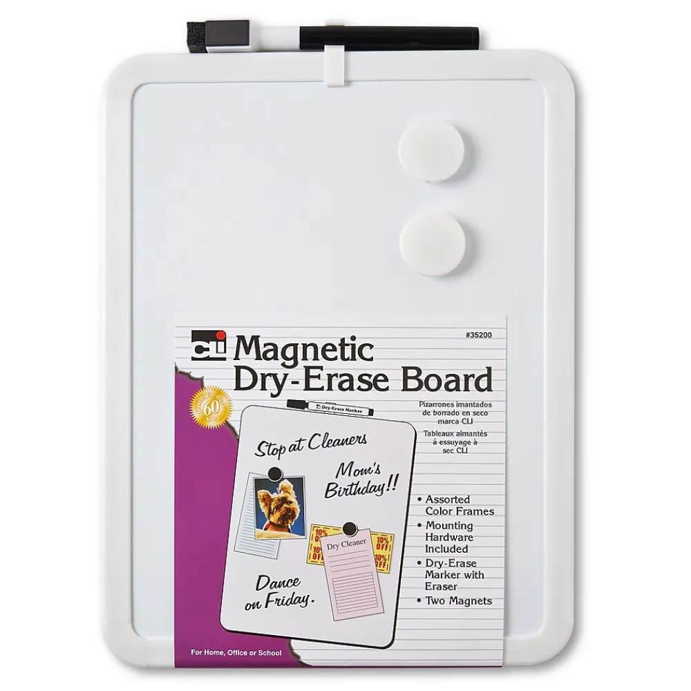Dry Erase*CLN Charles Leonard Magnetic Dry Erase Board, 8 1/2" x 11", 4/Pk