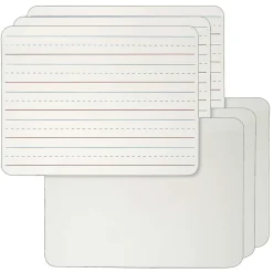 Dry Erase*CLI Charles Leonard 2-Sided Melamine Mobile Dry-Erase Whiteboard, 9" x 12", Pack of 6 (CHL35120-6)