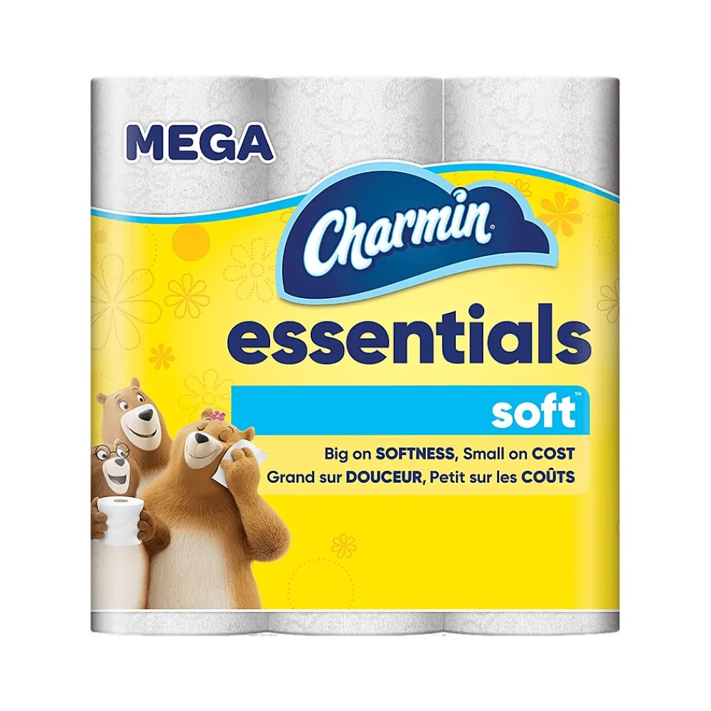 Essentials Soft Mega Toilet Paper, 2-Ply, White, 330 Sheets/Roll, 9 Rolls/Pack, 4 Packs/Carton (04536)<Charmin Sale