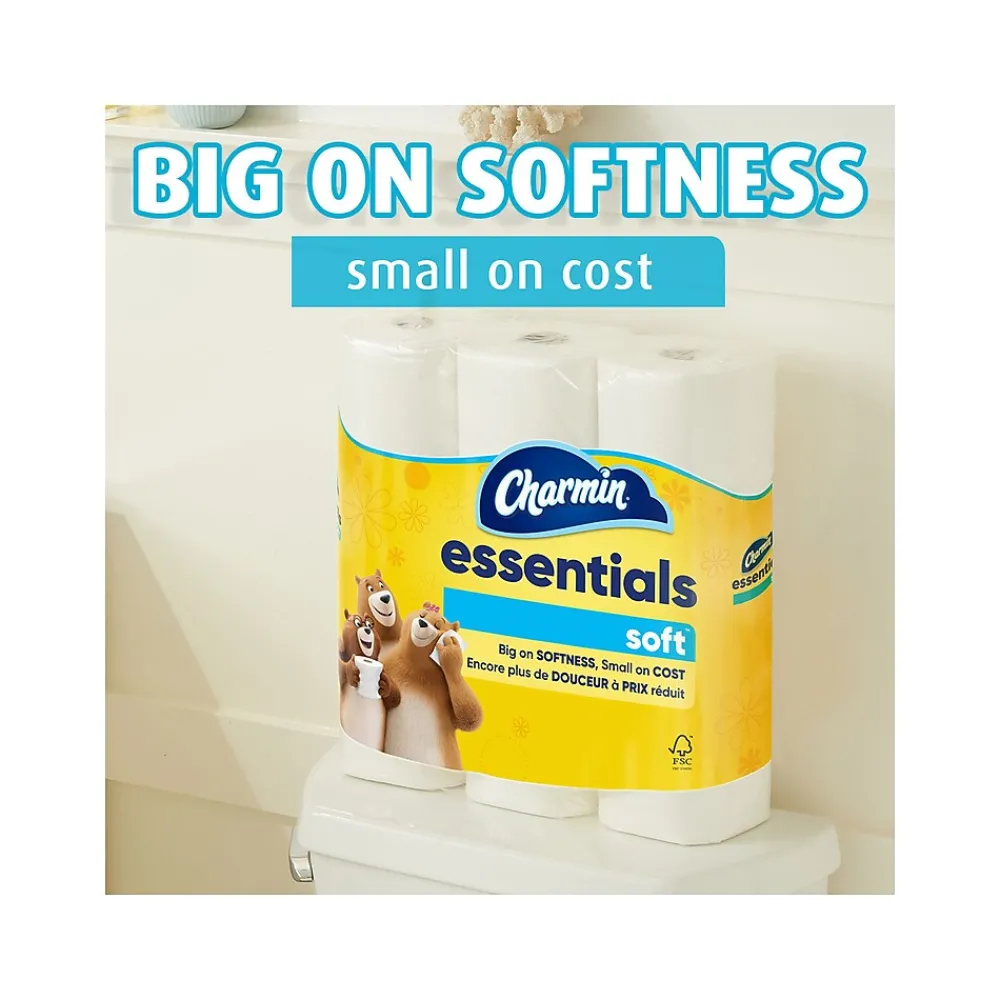 Essentials Soft Mega Toilet Paper, 2-Ply, White, 330 Sheets/Roll, 9 Rolls/Pack, 4 Packs/Carton (04536)<Charmin Sale