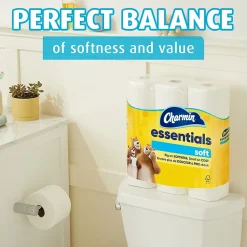 Essentials Soft Toilet Paper, 2-Ply, White, 330 Sheets/Roll, 10 Rolls/Pack, 3 Packs/Carton (04534)<Charmin Sale