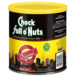 Chock full o'Nuts Original Blend Ground Coffee, Medium Roast, 30.5 oz. (MZB13000)