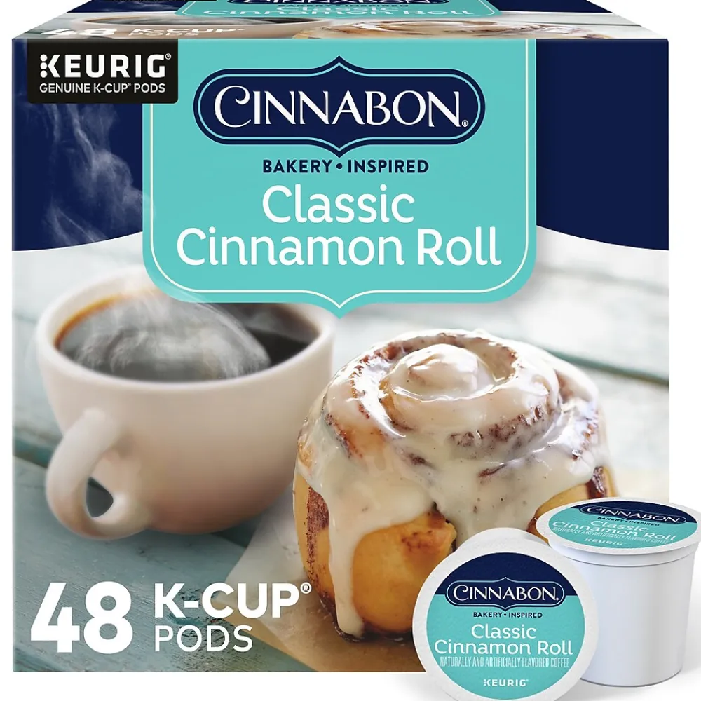 Cinnabon ® Classic Cinnamon Roll Coffee, Keurig® K-Cup® Pods, Light Roast, 48/Box (373156)