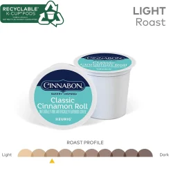 Cinnabon ® Classic Cinnamon Roll Coffee, Keurig® K-Cup® Pods, Light Roast, 48/Box (373156)