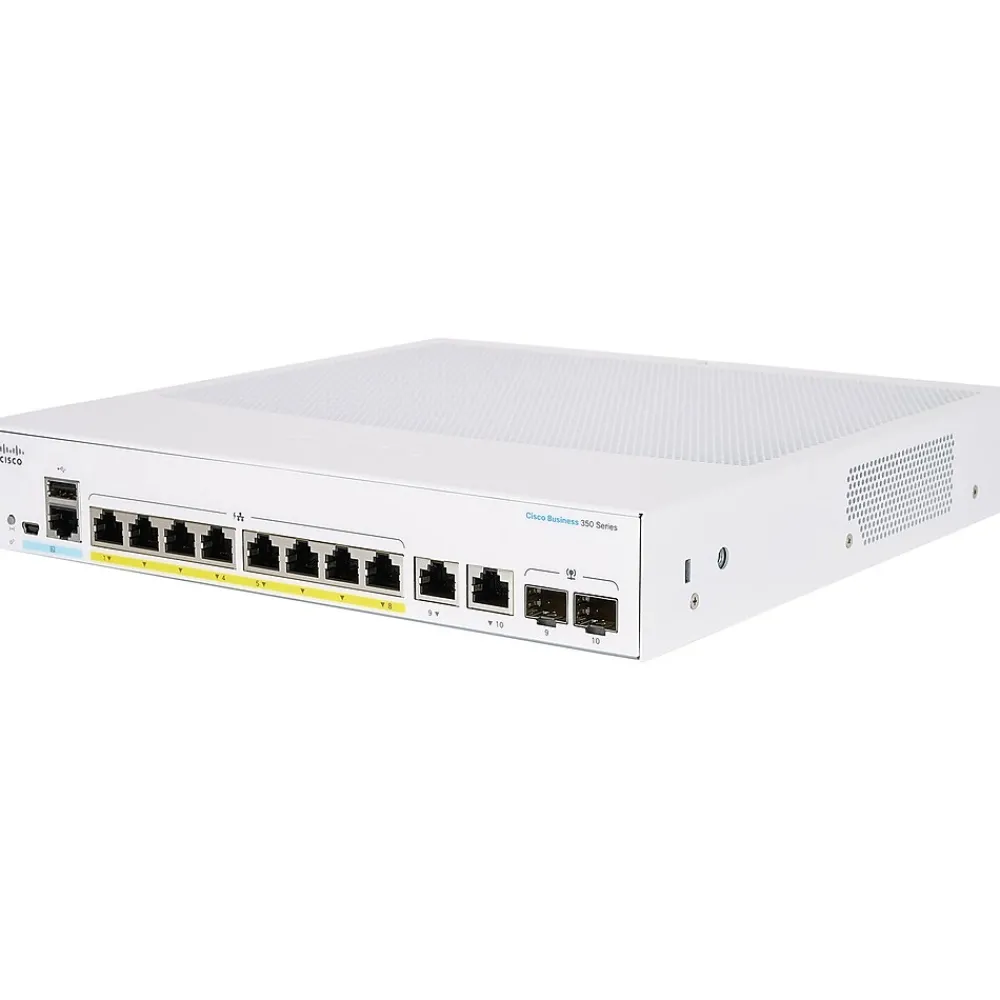New Cisco 350 CBS350-8FP-2G-NA 10 Ports Gigabit Ethernet Rack Mountable Switch