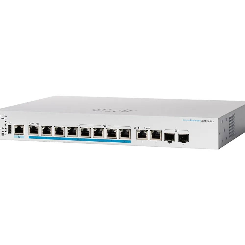 Sale Cisco 350 CBS350-8MP-2X-NA 10 Ports Gigabit Ethernet Rack Mountable Switch