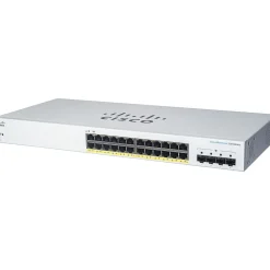 New Cisco 220 24-Port Gigabit Ethernet Managed Switch, Silver (CBS22024T4GNA)